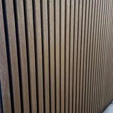 Real Wood Acoustic Slatted Wall Panels – Dark Oak (60×240 cm) | Fast UK Delivery